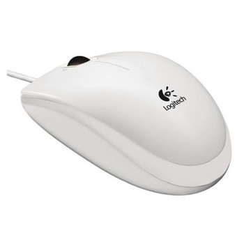 Logitech B100 Wired Optical Mouse Usb 800 Dpi Ambidextrous White Oem 910-003360