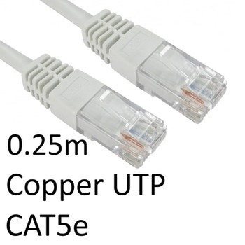 Rj45 M To Rj45 M Cat5e 0.25M White Oem Moulded Boot Copper Utp Network Cabl URT-600-HW