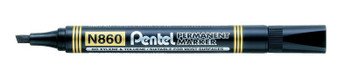 Pentel N860 Permanent Marker Chisel Tip 2.5-7Mm Line Black Pack 12 N860-AE