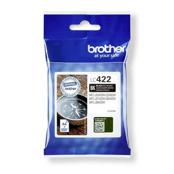 Brother LC422BK 550 Page Black Ink Cartridge LC422BK Brother LC422BK 550 Page Black Ink Cartridge LC422BK