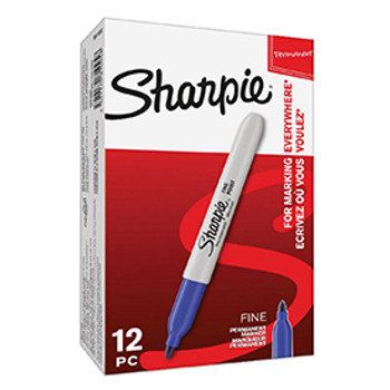 Sharpie S0810950 Fine Blue Pens Box of 12 S0810950