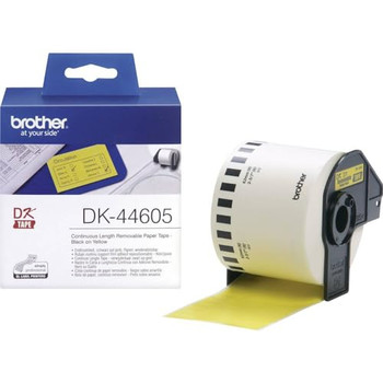Brother DK44605 Removable Yellow Paper DK44605 Brother DK44605 Removable Yellow Paper DK44605