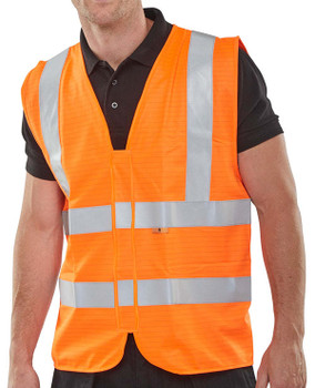 Beeswift Fire Retardant Hi-Vis Vest Orange Size M CFRWCORM