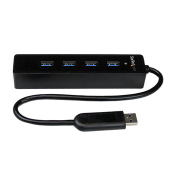 StarTech.com 4 Port Portable SuperSpeed USB 3.0 Hub with Built-in Cable ST4300PBU3 StarTech.com 4 Port Portable SuperSpeed USB 3.0 Hub with Built-in Cable ST4300PBU3