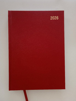 Valuex Desk Diary A5 Day Per Page 2026 Burgundy - BUSA51 BURG BUSA51 Burg