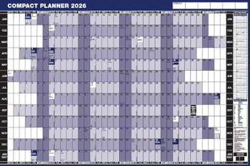 Valuex Double Sided Compact Year And Holiday Planner Unmounted 2026 - CYPU CYPU