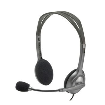 Logitech H110 Stereo Headset Wired Grey Headset 981-000593