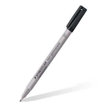 Staedtler Lumocolor Ohp Pen Non-Permanent Fine 0.6Mm Line Black Pack 10 316-9