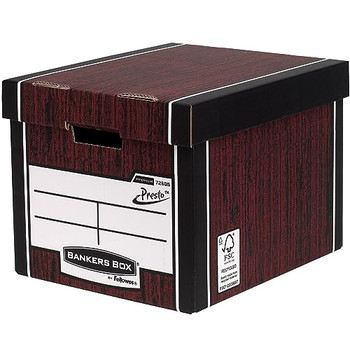 Bankers Box Premium Tall Box Woodgrain Pack of 10 7260501