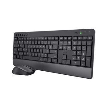 Trust Trezo Full-size 100% RF Wireless QWERTY Black Mouse included 24533