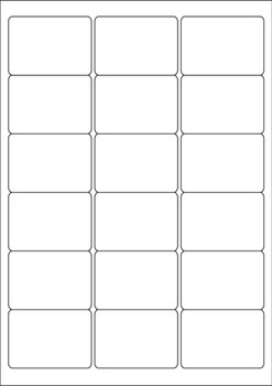 Valuex Multipurpose Label 63.5X46.6Mm 18 Per A4 Sheet White 1800 Labels 15187SM