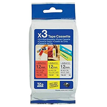 Brother TZE31M3 12mm Mutlipack - Pack of 3 Tapes TZE31M3 Brother TZE31M3 12mm Mutlipack - Pack of 3 Tapes TZE31M3