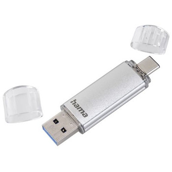 Hama C-Laeta 16Gb Usb-A/Usb-C Memory Pen Metal Casing Otg 40Mb/S Silver 00124161