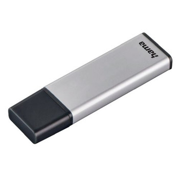 Hama Classic 64Gb Usb 3.0 Memory Pen Aluminium Cap Keyring 70Mb/S Black/Silver 00181053