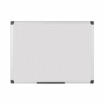 Bi-Office Maya Gridded Magnetic Lacquered Steel Whiteboard Aluminium Frame 1800X MA2747170