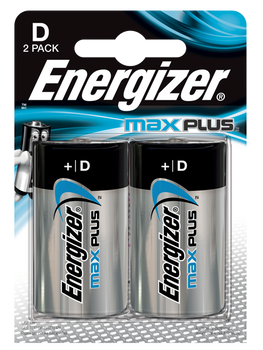 Energizer Max Plus D Alkaline Batteries Pack 2 E302306601