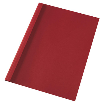 Gbc Thermal Binding Cover A4 1.5Mm Clear Pvc Front Red Leathergrain Back Pack 10 IB451201