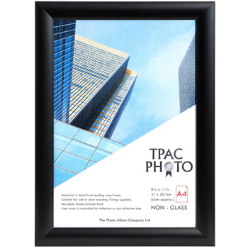 Hampton Frames A4 Non Glass Frame Black Aluminium SNAPA4BLK SNAPA4BLK