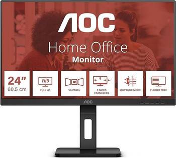 Aoc E3 23.8 " 1920 X 1080 Pixels Full Hd Ips Panel Hdmi Vga Displayport Height A 24E3QAF