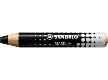 Stabilo Markdry Drywipe Marker Pencil for Use On Whiteboards Black Pack 5 648/46 648/46