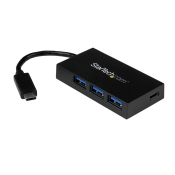 Startech Portable 4-Port USB Type-C Hub - Black HB30C3A1CFB Startech Portable 4-Port USB Type-C Hub - Black HB30C3A1CFB