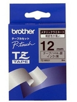 Brother TZE-M931 12mm Matt Black on Silver Tape TZM931