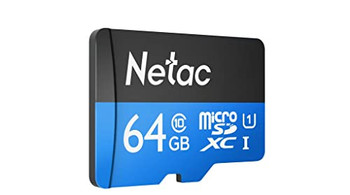 Netac P500 64Gb Microsdxc Card With Sd Adapter U1 Class 10 Up To 90Mb/S NT02P500STN-064G-R