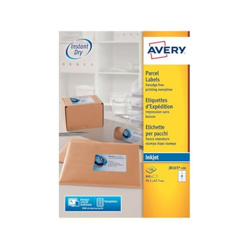Avery Inkjet Address Label 99.1X67.7Mm 8 Per A4 Sheet White Pack 800 Labels J816 J8165-100