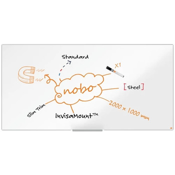 Nobo Impression Pro Steel Magnetic Whiteboard 2000x1000mm 1915407 1915407 Nobo Impression Pro Steel Magnetic Whiteboard 2000x1000mm 1915407 1915407