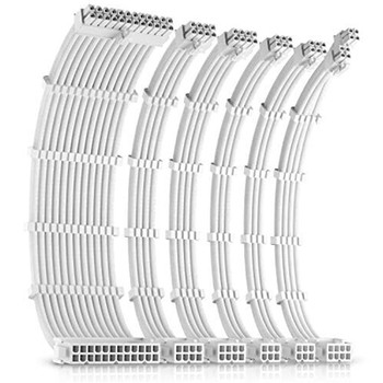 Antec White Psu Extension Cable Kit - 6 Pack 1X 24 Pin 1X 4+4 Pin 2X 8 Pin 2X 6 0-761345-77672-1