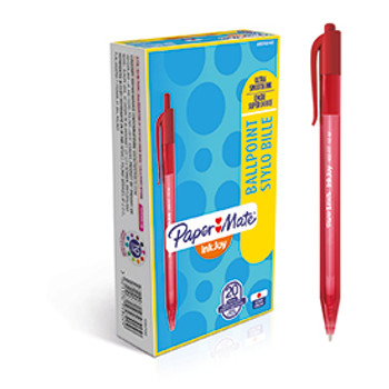 Paper Mate S0957050 Inkjoy Retractable Pens Red Ink - Pack of 20 S0957050