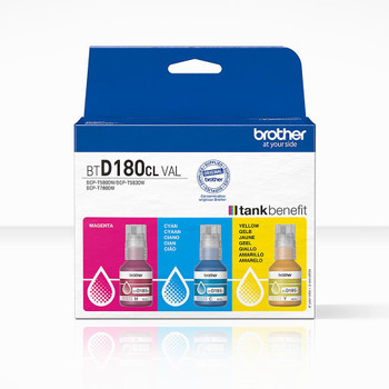 Brother Cyan Magenta Yellow Ink Cartridge Colourpack 5K Pages Each - BTD180CLVAL BTD180CLVAL