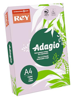 Rey Adagio Paper A4 80Gsm Lilac Ream 500 RYADA080X426