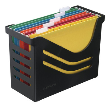 Jalema Recycled Office Box with 5 Suspension Files A4 Black A658026998 AL01293