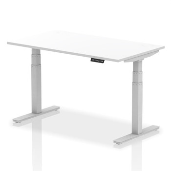 Dynamic Air 1400 X 800Mm Height Adjustable Desk White Top Silver Leg HA01010 HA01010 Dynamic Air 1400 X 800Mm Height Adjustable Desk White Top Silver Leg HA01010 HA01010
