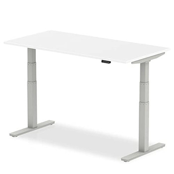 Dynamic Air 1400 X 800Mm Height Adjustable Desk White Top Silver Leg HA01010 HA01010 Dynamic Air 1400 X 800Mm Height Adjustable Desk White Top Silver Leg HA01010 HA01010