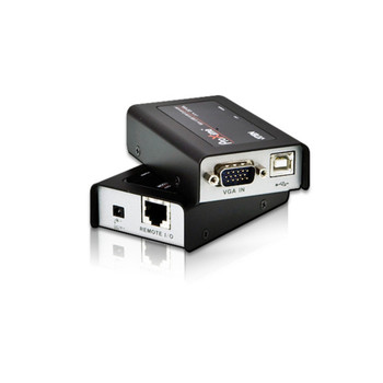 ATEN MINI USB VGA KVM Extender 100m Transmitter & receiver Wired 100 m Cat5 1920 CE100