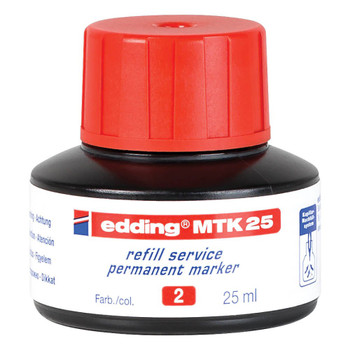 Edding Mtk 25 Bottled Refill Ink for Permanent Markers 25Ml Red 4-MTK25002