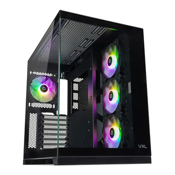 Tecware Vxl Evo Argb Atx Mid-Tower Pc Case - Black Dual-Chamber Design 4 X 120Mm TWCA-VXLEV-BKAR