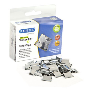 Rapesco Supaclip Stainless Steel Refill Clips Pack 200 CP20040S