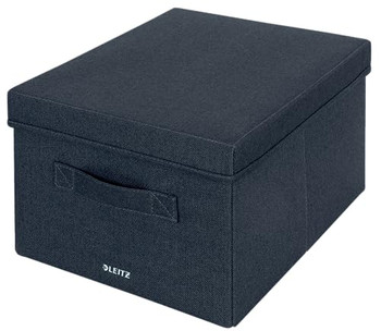 Leitz Fabric Medium Storage Box with lid Pack of 2 MEDFABRICBOX