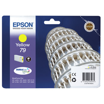 Epson Tower of Pisa Singlepack Yellow 79 DURABrite Ultra Ink Standard Yield Pigm C13T79144010