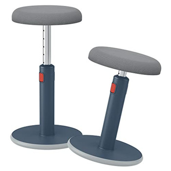 Leitz Ergo Cosy Sit Stand Stool Velvet Grey STOOLGREY