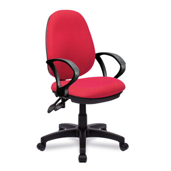 Nautilus Designs Java 200 Medium Back Twin Lever Fabric Operator Office Chair Wi BCF/P505/RD/A Nautilus Designs Java 200 Medium Back Twin Lever Fabric Operator Office Chair Wi BCF/P505/RD/A