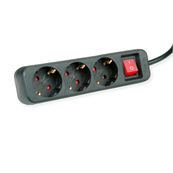 Roline 19.07.1069 Power Strip. 3x. with Switch. 19.07.1069