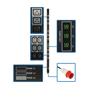 Tripp Lite PDU3XMV6G20 11.5Kw 3-Phase Local Metered PDU3XMV6G20 Tripp Lite PDU3XMV6G20 11.5Kw 3-Phase Local Metered PDU3XMV6G20
