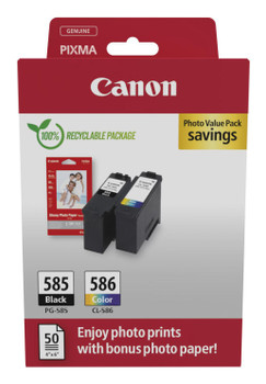 Canon 6205C004 Pg-585/Cl-586 Pvp Ink 6205C004