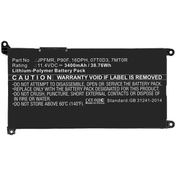 CoreParts 1VX1H-CP Laptop Battery. 41Wh Li-Pol 1VX1H-CP