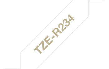 Brother TZE-R234 Label-Making Tape Gold On TZE-R234