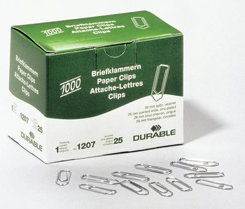 Durable 120725 1207-25 Paper Clip Zinc Steel 120725